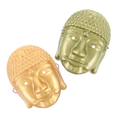 POPETPOP 2 Stück Buddha Kopfmaske Farbverlauf Gold Realistische Cosplay Maske für Karneval Fasching Party Kostüm Buddha Figur Traditionell Künstlerisch POPETPOP 2 Stück Buddha Kopfmaske Farbverlauf Gold Realistische Cosplay Maske für Karneval Fasching Party Kostüm Buddha Figur Traditionell Künstlerisch von POPETPOP