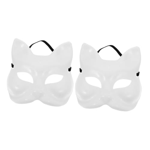 POPETPOP 2 Stück DIY Blanko Fuchsmaske zum Bemalen Kreative Karneval Maske für Halloween Wiederverwendbare Party Gesichtsmaske für Kostüme und Bastelprojekte POPETPOP 2 Stück DIY Blanko Fuchsmaske zum Bemalen Kreative Karneval Maske für Halloween Wiederverwendbare Party Gesichtsmaske für Kostüme und Bastelprojekte von POPETPOP