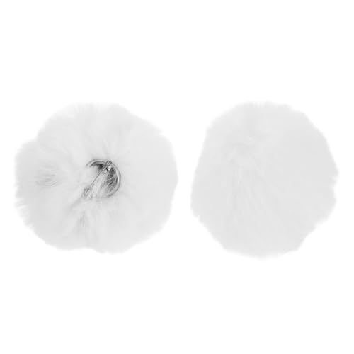 POPETPOP 2 Stück Fluffy Bunny Tail Teiliges aus Weichem Kunstpelz Plüschpompons für Damen Niedlicher Hasenschwanz für Cosplay Halloween Partys Einzigartiger Gothic Stil Einfach zu von POPETPOP