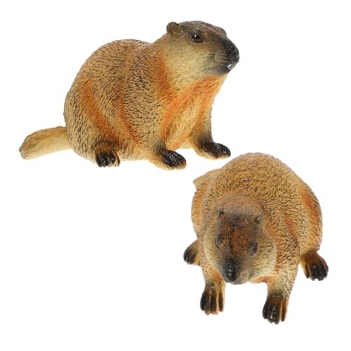POPETPOP 2 Stück Groundhog -Modell Murmeltier-Ornament Murmeltier Dekoration Simulationstiere Groundhog Craft Miniatur-murmeltier-Figur Plastik POPETPOP 2 Stück Groundhog -Modell Murmeltier-Ornament Murmeltier Dekoration Simulationstiere Groundhog Craft Miniatur-murmeltier-Figur Plastik von POPETPOP
