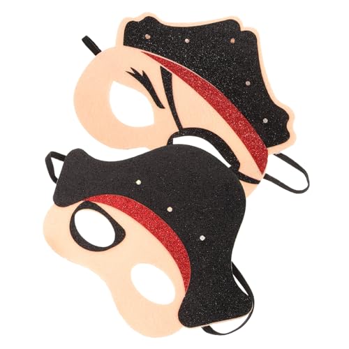 POPETPOP 2 Stück Leuchtende Piraten Masken Karneval Halloween Foto Booth Accessoires Halbgesichts Masken für Jungen und Mädchen Bunte LED Lichter Festliche Partydekoration von POPETPOP