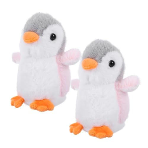 POPETPOP 2 Stück Pinguin-puppe-anhänger Plüschtier Ausgestopft Dekorativ Urlaub Gefüllte Puppe Schlüsselanhänger Dekorationsbeutelanhänger Tasche Hängende Dekoration Rosa von POPETPOP