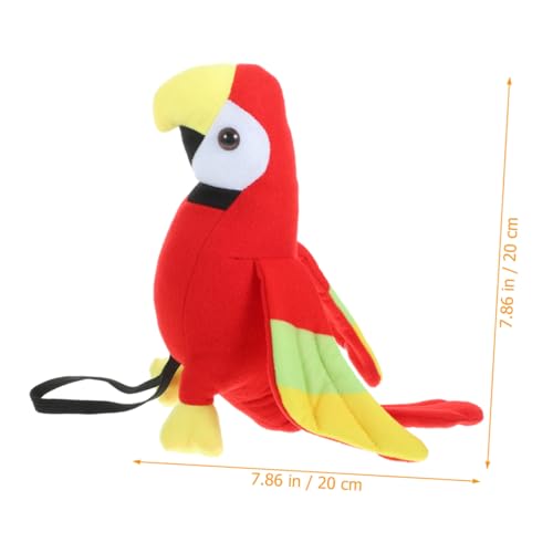 POPETPOP 2 Stück Plüsch Papagei Lebensnaher Piraten Kostüm Schultervogel Kinderparty Accessoire Leichtes Kuscheltier Cartoon Vogel von POPETPOP