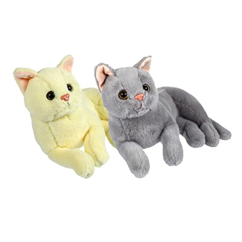 POPETPOP 2 Stück Plüschtier Katzenplüsch Ausgestopfte Katzen, die echt Aussehen Spielzeugkatze Kuscheltier Kätzchen Katzenkuscheltiere für PP Baumwolle POPETPOP 2 Stück Plüschtier Katzenplüsch Ausgestopfte Katzen, die echt Aussehen Spielzeugkatze Kuscheltier Kätzchen Katzenkuscheltiere für PP Baumwolle von POPETPOP