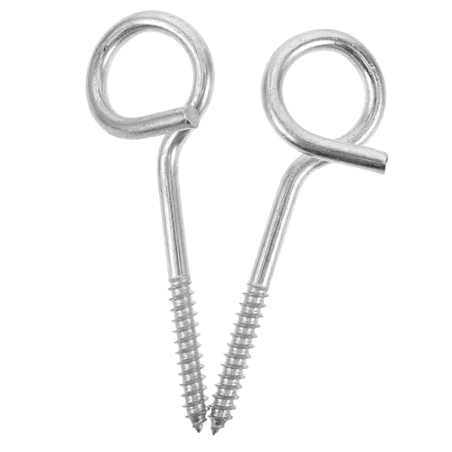 POPETPOP 2 Stück Robuste Metallhaken, Metall-ösenhaken, Edelstahl-schraubösen, Schraub-ösenhaken, Ösenschrauben Zum Aufhängen Von Schaukeln Für Decken Und Holzbalken POPETPOP 2 Stück Robuste Metallhaken, Metall-ösenhaken, Edelstahl-schraubösen, Schraub-ösenhaken, Ösenschrauben Zum Aufhängen Von Schaukeln Für Decken Und Holzbalken von POPETPOP