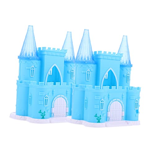 POPETPOP 2 Stück Schloss Mini-Hausschmuck Verzierung in Villa-Schloss-Form Villa Schloss Form Mini-Hausdekoration kleines Hauszubehör Abs Blue von POPETPOP