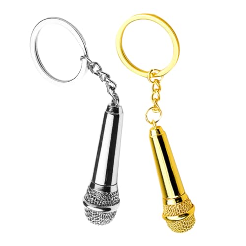 POPETPOP 2 Stück Simulationsmikrofonschlüsselkette schlüsselanhänger Rucksackzauber Schlüsselbundanhänger Schlüsselbund für Rucksack Mikrofon Charme Musik bezaubert Metall POPETPOP 2 Stück Simulationsmikrofonschlüsselkette schlüsselanhänger Rucksackzauber Schlüsselbundanhänger Schlüsselbund für Rucksack Mikrofon Charme Musik bezaubert Metall von POPETPOP
