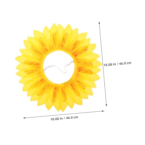 POPETPOP 2 Stück Sonnenblumen Kopfbedeckung Lustiger Blumen Kostüm Headpiece Bequem Für Kindergarten Sportfest Outdoor Party Cosplay Foto Requisiten von POPETPOP