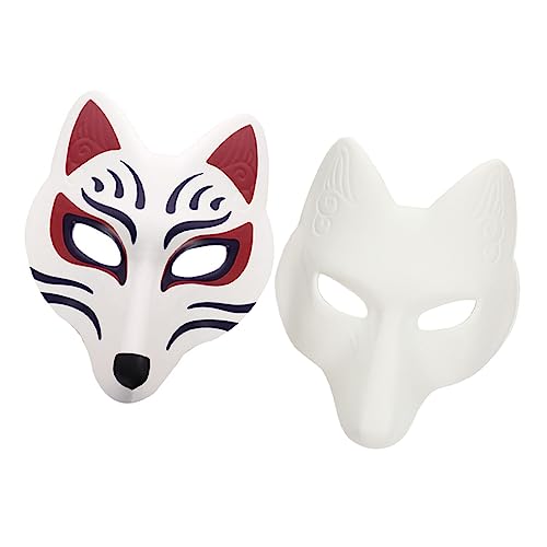 POPETPOP 2 Stück Teiliges DIY Fuchsleder Masken Leere Masken zum Bemalen Handgefertigte Wiederverwendbare Faschingsmasken Kreative Kostümmaske für Halloween und Maskenpartys POPETPOP 2 Stück Teiliges DIY Fuchsleder Masken Leere Masken zum Bemalen Handgefertigte Wiederverwendbare Faschingsmasken Kreative Kostümmaske für Halloween und Maskenpartys von POPETPOP