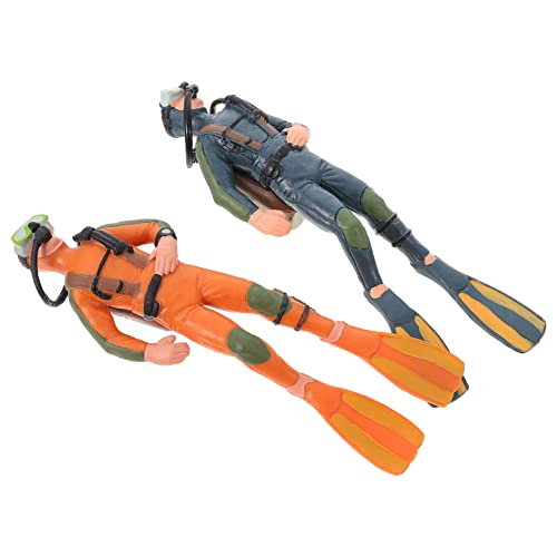 POPETPOP 2 Stück Teiliges Taucher Dekorationsset aus PVC Detailgetreue Unterwasser Explorer Figuren für Aquarium Büro und Sichere Mini Actionfiguren als Kreative Desktop Deko und POPETPOP 2 Stück Teiliges Taucher Dekorationsset aus PVC Detailgetreue Unterwasser Explorer Figuren für Aquarium Büro und Sichere Mini Actionfiguren als Kreative Desktop Deko und von POPETPOP