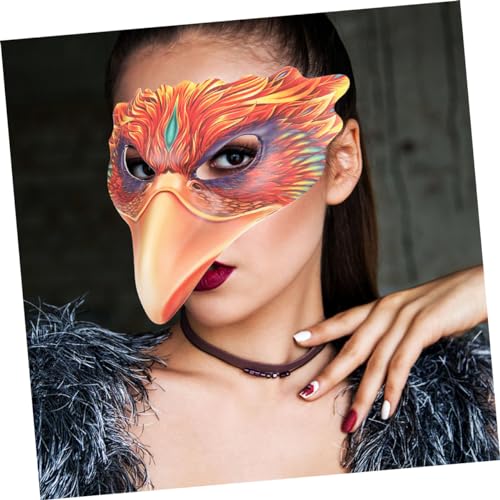 POPETPOP 2 Stück Teiliges Tier Masken aus PU und EVA Kreative Vogel Maskerade Halbmasken für Halloween und Karneval Bequeme Cosplay Accessoires für Partys Fasching und Kostümfeste von POPETPOP
