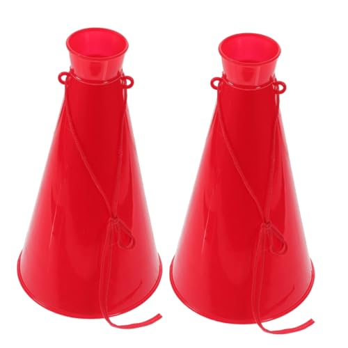 POPETPOP 2 Stück jubelndes Horn jubeln Megaphon Masse Plastik Megaphon Megafon-Requisite Jubel-Megaphone Geräuschemacher rot POPETPOP 2 Stück jubelndes Horn jubeln Megaphon Masse Plastik Megaphon Megafon-Requisite Jubel-Megaphone Geräuschemacher rot von POPETPOP