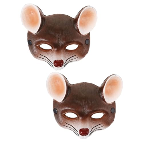 POPETPOP 2 Stücke Halloween Karneval Ratte Masken Für Erwachsene Und Kinder Realistische Tier Kopf Kostüm Maske Für Partys Cosplay von POPETPOP