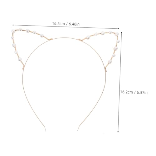 POPETPOP 2 Stücke Katzenohren Stirnband Perlenhaarband Für Frauen Und Mädchen Halloween Cosplay Dress up Kostüm Zubehör Kopfbedeckungen Zubehör von POPETPOP