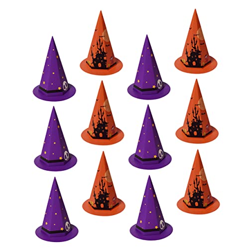 POPETPOP 20 Stück Halloween Geschenkboxen in Cartoon Hut Form Kleine Süßigkeiten und Keksboxen in Lila und Orange Party Mitgebsel für Halloween Feiern Dekorative Süßigkeitenbehälter von POPETPOP