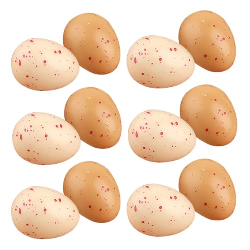 POPETPOP 20 Stück Simulierte Eierornamente falsche Eier künstliche Osterei-Girlande gefälschtes Essen Osterdekor Ostervasendekoration Kleinkind-Ei- Harz von POPETPOP