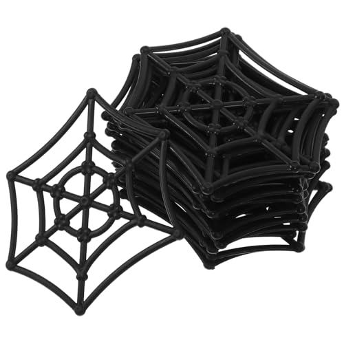 POPETPOP 20 Stück Teiliges Kunststoff Spinnennetz Halloween Party Dekoration Realistische Grusel Deko Zubehör für Haunted House Garten und Escape Vielseitige Spinnen Deko für Erwachsene von POPETPOP