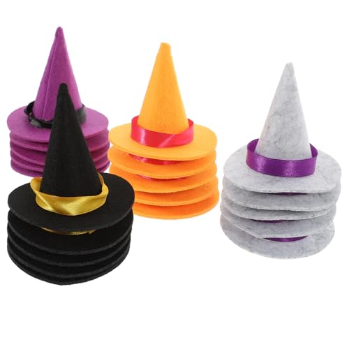 POPETPOP 20Stücke Mini Hexenhüte für Halloween Partyhüte Weinflaschenverschlüsse Zauberhafte Dekoration für Puppen POPETPOP 20Stücke Mini Hexenhüte für Halloween Partyhüte Weinflaschenverschlüsse Zauberhafte Dekoration für Puppen von POPETPOP