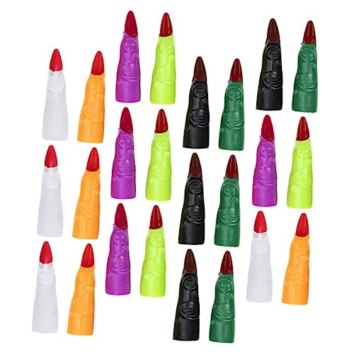 POPETPOP 24 Stück Teiliges Bunte Halloween Fake Fingernägel Cosplay Hexen Finger Requisiten Farbenfrohe Kunstnägel für Kostüm und Gruselpartys für Hexen und Geisterkostüme POPETPOP 24 Stück Teiliges Bunte Halloween Fake Fingernägel Cosplay Hexen Finger Requisiten Farbenfrohe Kunstnägel für Kostüm und Gruselpartys für Hexen und Geisterkostüme von POPETPOP