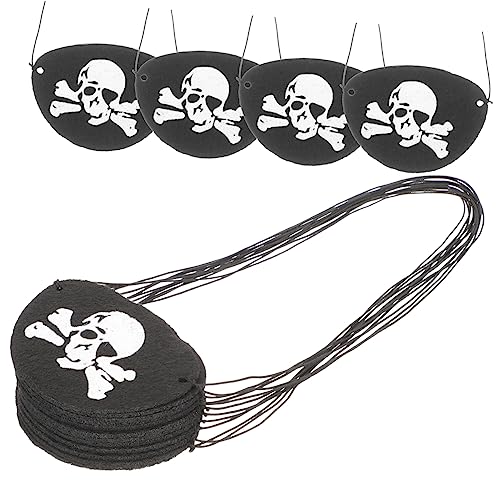 POPETPOP 24 Stück Teiliges Halloween Augenklappe mit Filz Piraten Cosplay Accessoires für Erwachsene und Gruselige Augenmaske für Halloween Karneval Kostümparty und Rollenspiele von POPETPOP