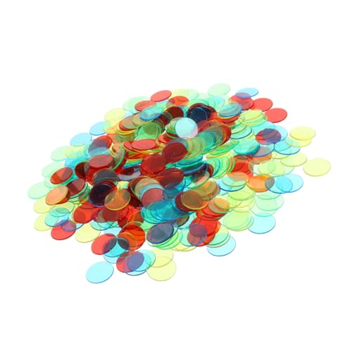 POPETPOP 240Stücke Plastik Bingo Chips Transparente Spielmarker für Bingo Spiele und Mathematikunterricht Langlebig und Wiederverwendbar für Erwachsene von POPETPOP