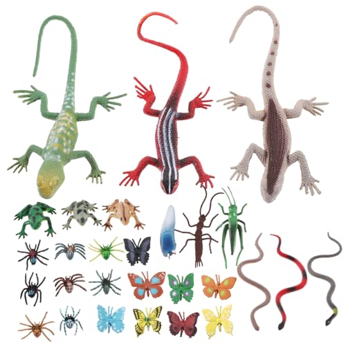 POPETPOP 28 Stück Teiliges Insektenmodell aus Langlebigem PVC mit Realistischen Details Pädagogisch für Halloween Dekoration und Partyzubehör Schmetterlinge Spinnen und Weitere von POPETPOP