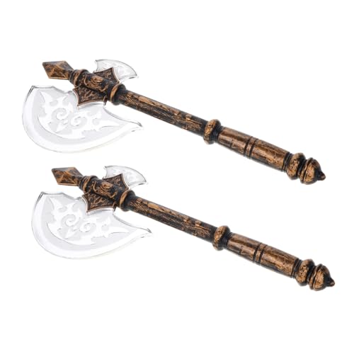 POPETPOP 2Stücke Halloween Realistisches Beil für Bühnenaufführungen Partys für Halloween Dekoration Cosplay Zufällige Farben von POPETPOP