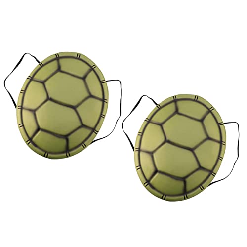 POPETPOP 2Stücke Halloween Schildkrötenpanzer Kostüm Requisiten Realistische Eva Turtle Shell für Karneval Rollenspiele Kostümpartys von POPETPOP