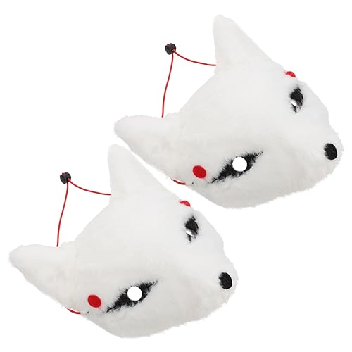 POPETPOP 2Stücke Plüschfüchse Maske Wiederverwendbare Tiermasken für Halloween Cosplay Kreative Komfortable Maskerade Masken für Outdoor Partys POPETPOP 2Stücke Plüschfüchse Maske Wiederverwendbare Tiermasken für Halloween Cosplay Kreative Komfortable Maskerade Masken für Outdoor Partys von POPETPOP