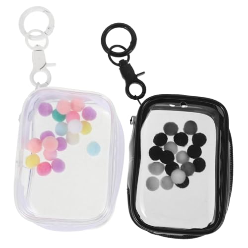POPETPOP 2Stücke Puppen Display mit Schlüsselanhänger Kleine Organizer für Figuren und Sammlungen Transparente Aufbewahrungstasche mit Pompom POPETPOP 2Stücke Puppen Display mit Schlüsselanhänger Kleine Organizer für Figuren und Sammlungen Transparente Aufbewahrungstasche mit Pompom von POPETPOP