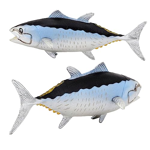 POPETPOP 2Stücke Simulationsfisch Skulpturen Realistische Fischfiguren für Kreative Party und Landschaftsdekoration für Entdeckung der Meereswelt von POPETPOP