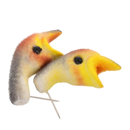 POPETPOP 2stücke Lebensnahe Schwälbchen Kopf Modell Für Unterricht Und Garten Dekoration Realistische Schwalbenkopf Figur Für Schreibtisch Und Natur Fotografie Schaum Tierkopf Deko von POPETPOP