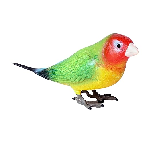 POPETPOP 3 Stck. Papagei Modell Desktop-Dekoration Vogelmodell Desktop-schmuck Für Gartenverzierung Vögel Basteln Lehrhilfe Lebendige Vogelfigur Colorful Plastik von POPETPOP