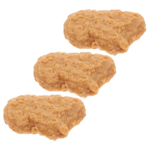 POPETPOP 3 Stück Simuliertes Chicken-Nugget-Modell Huhn realistisch Fleisch Requisiten Heimdekoration Anzeige gefälscht Prop Essen lebensechtes Kunstfleischmodell PVC Brown POPETPOP 3 Stück Simuliertes Chicken-Nugget-Modell Huhn realistisch Fleisch Requisiten Heimdekoration Anzeige gefälscht Prop Essen lebensechtes Kunstfleischmodell PVC Brown von POPETPOP