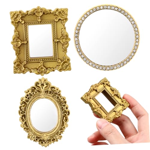 POPETPOP 3 Stück Spiegel für Puppenhaus Teiliges Klassisches Spiegel Dekorationszubehör mit Strass Miniaturgärten und Wohnaccessoires POPETPOP 3 Stück Spiegel für Puppenhaus Teiliges Klassisches Spiegel Dekorationszubehör mit Strass Miniaturgärten und Wohnaccessoires von POPETPOP