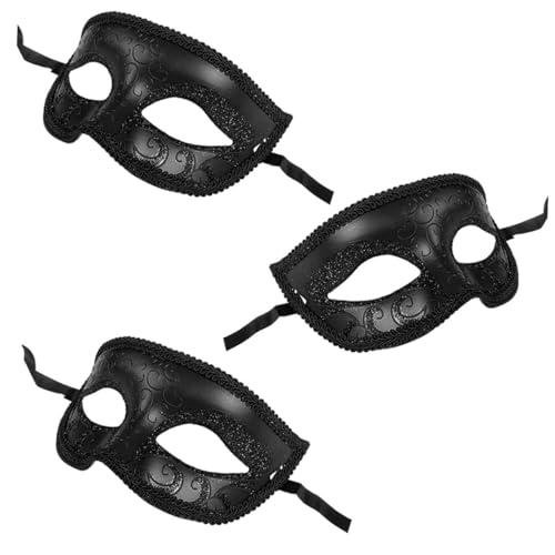 POPETPOP 3 Stück Teiliges Retro Masquerade Halbgesichts Masken mit Spitzenmuster Stilvolle Cosplay Augenmasken für Halloween Kostüm Party Vintage Design für Damen und Herren POPETPOP 3 Stück Teiliges Retro Masquerade Halbgesichts Masken mit Spitzenmuster Stilvolle Cosplay Augenmasken für Halloween Kostüm Party Vintage Design für Damen und Herren von POPETPOP