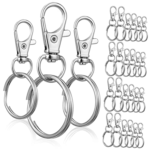 POPETPOP 30Stücke Schlüsselringe Mit Drehbaren Schnappverschlüssen Für DIY Schlüsselanhänger Lanyards Bastelprojekte Sicher Und Vielseitig von POPETPOP