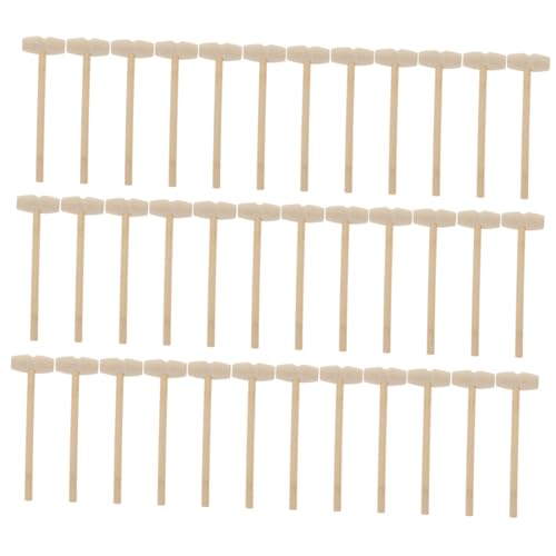 POPETPOP 36Stücke Holzhammerspielzeug Teiliges für Interaktive Mini Hämmer Hand Augen Koordination Greiferfähigkeit und Muskelentwicklung Sicheres Natürliches Holz von POPETPOP