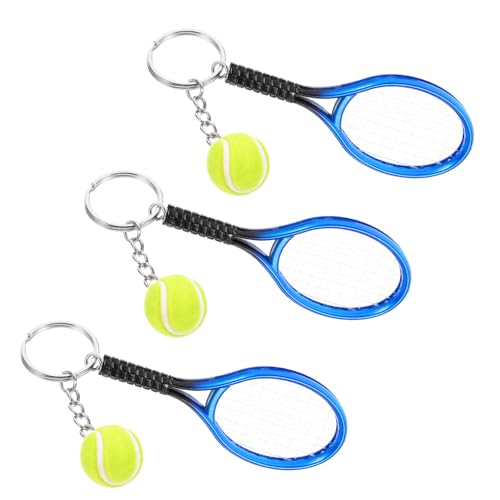 POPETPOP 3Stücke Hängende Tennis Schlüsselanhänger Für Taschen Und Rucksäcke Dekorative Schlüsselringe Im Tennis Design Sportliche Für Und Anlässe von POPETPOP