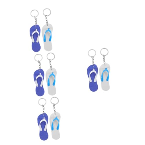 POPETPOP 4 Sätze Kleine Schlüsselanhänger Strand Hühner Kinderknallzeug Geschengutsein Key Chains Key Fob Schlüsselbunddekor Tasche Hängende Dekoration Polyester Blue 6 Stück * 4 von POPETPOP