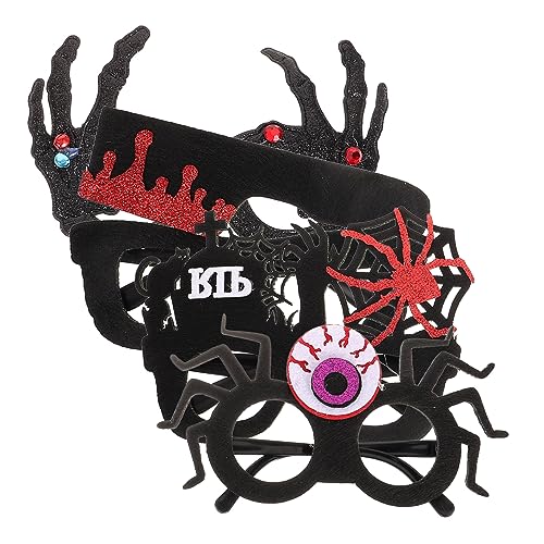 POPETPOP 4 Stck Teiliges Halloween Party Brillen mit Einzigartigen Eyeglasses Frames Dekorative Kostümbrillen für Erwachsene und Kreative Partyaccessoires mit Halloween Motiven Langlebig POPETPOP 4 Stck Teiliges Halloween Party Brillen mit Einzigartigen Eyeglasses Frames Dekorative Kostümbrillen für Erwachsene und Kreative Partyaccessoires mit Halloween Motiven Langlebig von POPETPOP