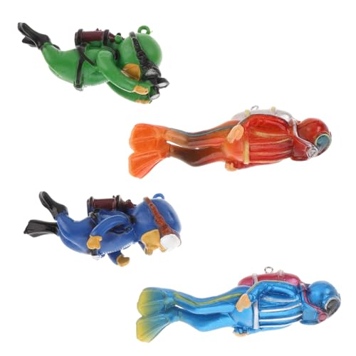 POPETPOP 4 Stück Aquarium Deko Schwimmende Taucher Figuren aus Resin Fischbecken Ornament Stilvolle Aquarien Dekoration für Betta und Süßwasser Pflegeleicht und Realistisch POPETPOP 4 Stück Aquarium Deko Schwimmende Taucher Figuren aus Resin Fischbecken Ornament Stilvolle Aquarien Dekoration für Betta und Süßwasser Pflegeleicht und Realistisch von POPETPOP