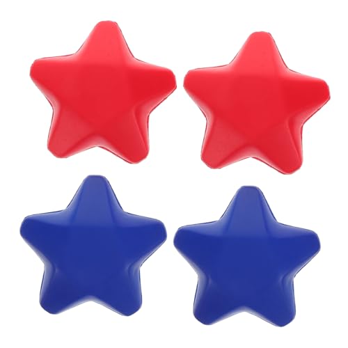 POPETPOP 4 Stück Fünfzackiger Sterngriffball für Spannungsreduktionskugel Druckreliever - Fingergreifer Trainer Handstressbälle sensorischer Sternball Pu von POPETPOP