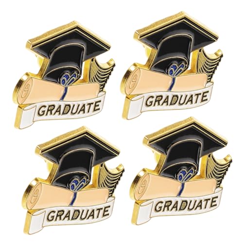 POPETPOP 4 Stück Graduierungsbrosche Abschluss ihr Graduationsparty Gefälligkeiten Anstecknadeln für High-School-Abschlusskappen Absolvent Brosche Legierung Black POPETPOP 4 Stück Graduierungsbrosche Abschluss ihr Graduationsparty Gefälligkeiten Anstecknadeln für High-School-Abschlusskappen Absolvent Brosche Legierung Black von POPETPOP