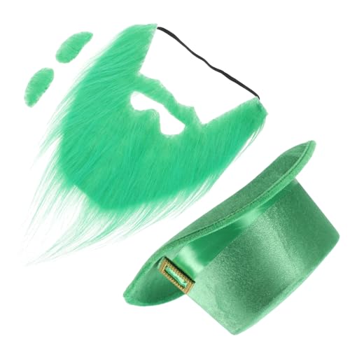 POPETPOP 4 Stück Klee Hut Mann Zubehör Kleeblatt-Augenbrauen-Set gefälscht Bausatz Kobold-Partyhut Kobold-Mann-Accessoires grüner Koboldhut falscher Schnurrbart st patricks day hut Vlies POPETPOP 4 Stück Klee Hut Mann Zubehör Kleeblatt-Augenbrauen-Set gefälscht Bausatz Kobold-Partyhut Kobold-Mann-Accessoires grüner Koboldhut falscher Schnurrbart st patricks day hut Vlies von POPETPOP