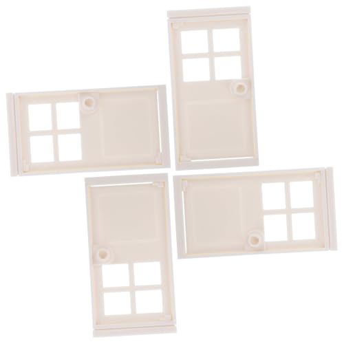 POPETPOP 4 Stück Kleine Masonspielzeug Tiny Dollhouse Door Miniatur-Fenster-tür-Dekoration Winziges Türmodell Miniatur-feentür Türen Spielzeugtür Weiß Plastik POPETPOP 4 Stück Kleine Masonspielzeug Tiny Dollhouse Door Miniatur-Fenster-tür-Dekoration Winziges Türmodell Miniatur-feentür Türen Spielzeugtür Weiß Plastik von POPETPOP