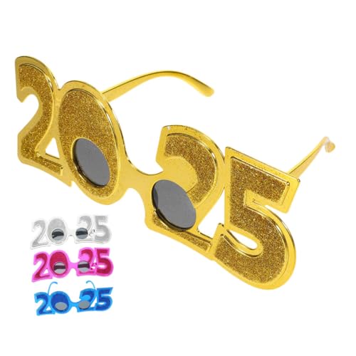 POPETPOP 4 Stück Partybrille Teiliges Lustige Scherzbrillen mit Zahlen Design PC Material für Silvester Neujahrsfeier Abschlussfeier Karneval Erwachsene POPETPOP 4 Stück Partybrille Teiliges Lustige Scherzbrillen mit Zahlen Design PC Material für Silvester Neujahrsfeier Abschlussfeier Karneval Erwachsene von POPETPOP