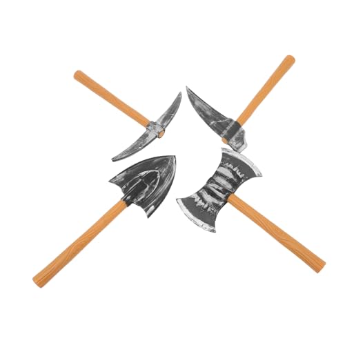 POPETPOP 4 Stück Realistisches Zwergen Requisiten Set Teilig mit Spitzhacke Doppelseitiger Axt und Schaufel Leichtes Robustes Kostümzubehör für Halloween Karneval Bühne und Cosplay POPETPOP 4 Stück Realistisches Zwergen Requisiten Set Teilig mit Spitzhacke Doppelseitiger Axt und Schaufel Leichtes Robustes Kostümzubehör für Halloween Karneval Bühne und Cosplay von POPETPOP
