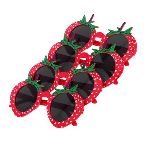 POPETPOP 4 Stück Teiliges Erdbeer Sonnenbrillen für Abs Material Bunte Partybrillen Komfortabel und Leicht Geburtstags und Festtagsdekoration für Fotos und Feiern von POPETPOP