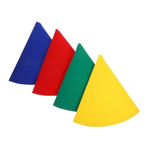 POPETPOP 4 Stück Teiliges Filz Zwergenhüte Bunte Konische Partyhüte für Erwachsene Weiche Weihnachts und Halloween Kostüm Accessoires Lustige Geburtstagsfeier Verkleidung für Karneval und von POPETPOP
